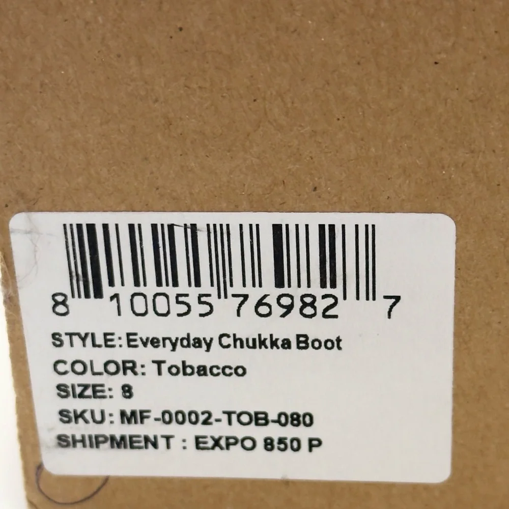Nisolo Men’s Everyday Brown Leather Chukka Boots Size 8 (New)